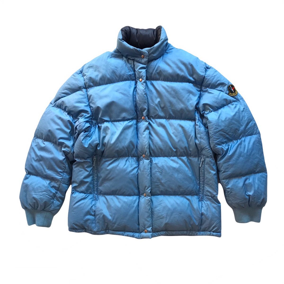 image of Moncler Puffer Down Blue Jacket, Men's (Size Small)