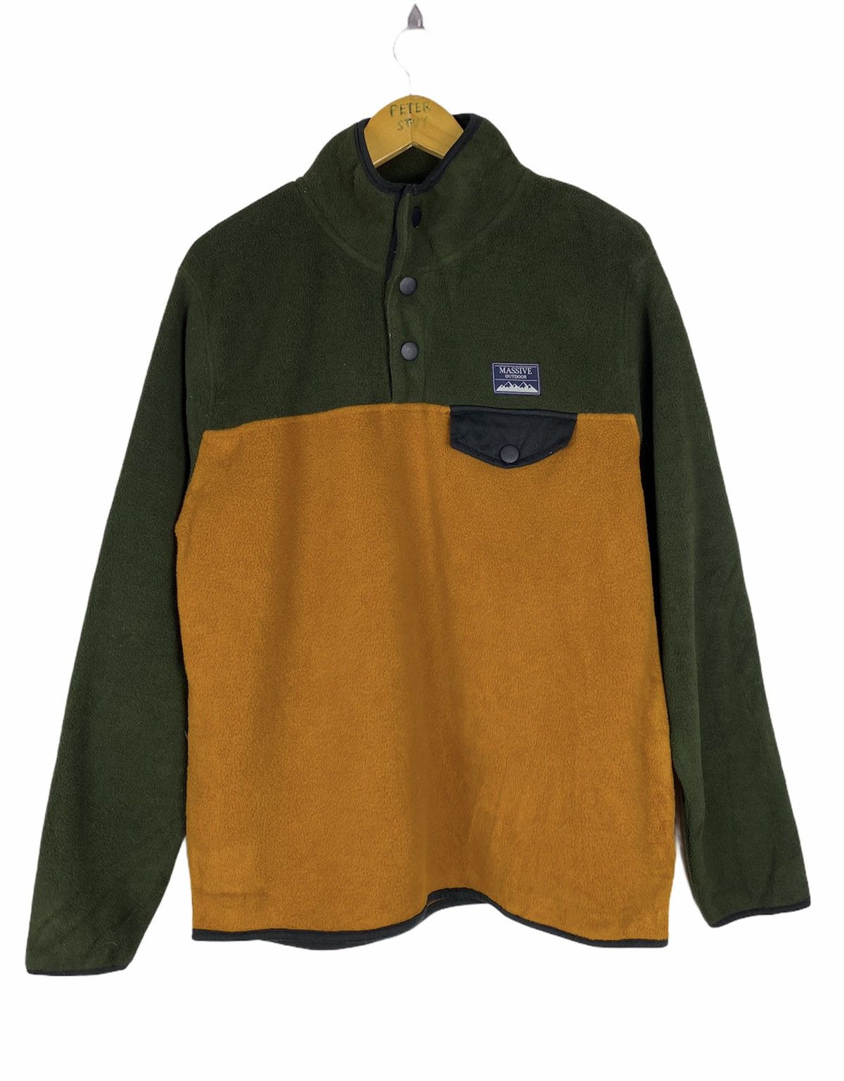 image of Massive Anorak Style Nice Design- Small Size in Green Brown, Men's