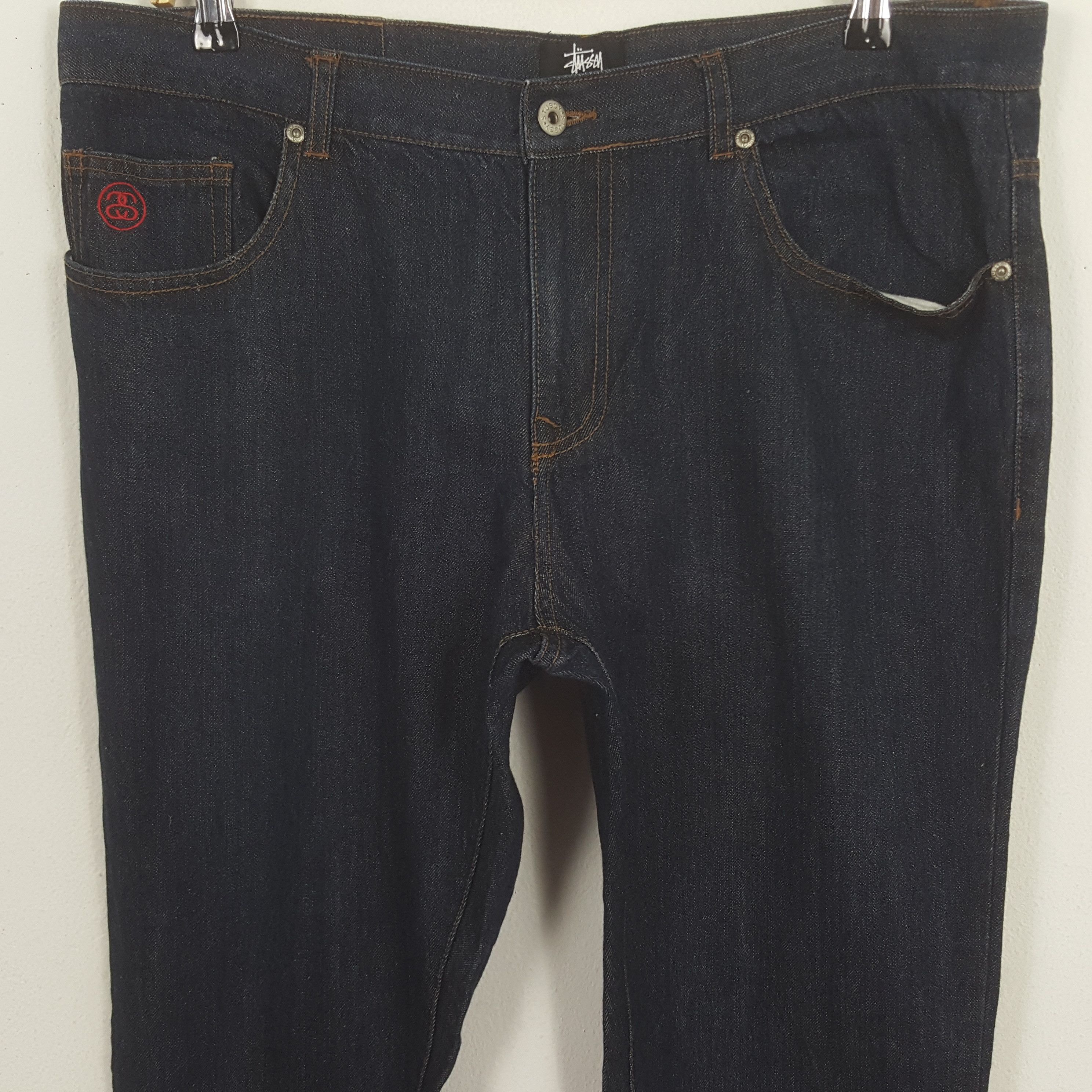 Stussy × Vintage Vintage Stussy Streetwear Style Custom Logo Denim Jeans Size US 37 - 5 Thumbnail