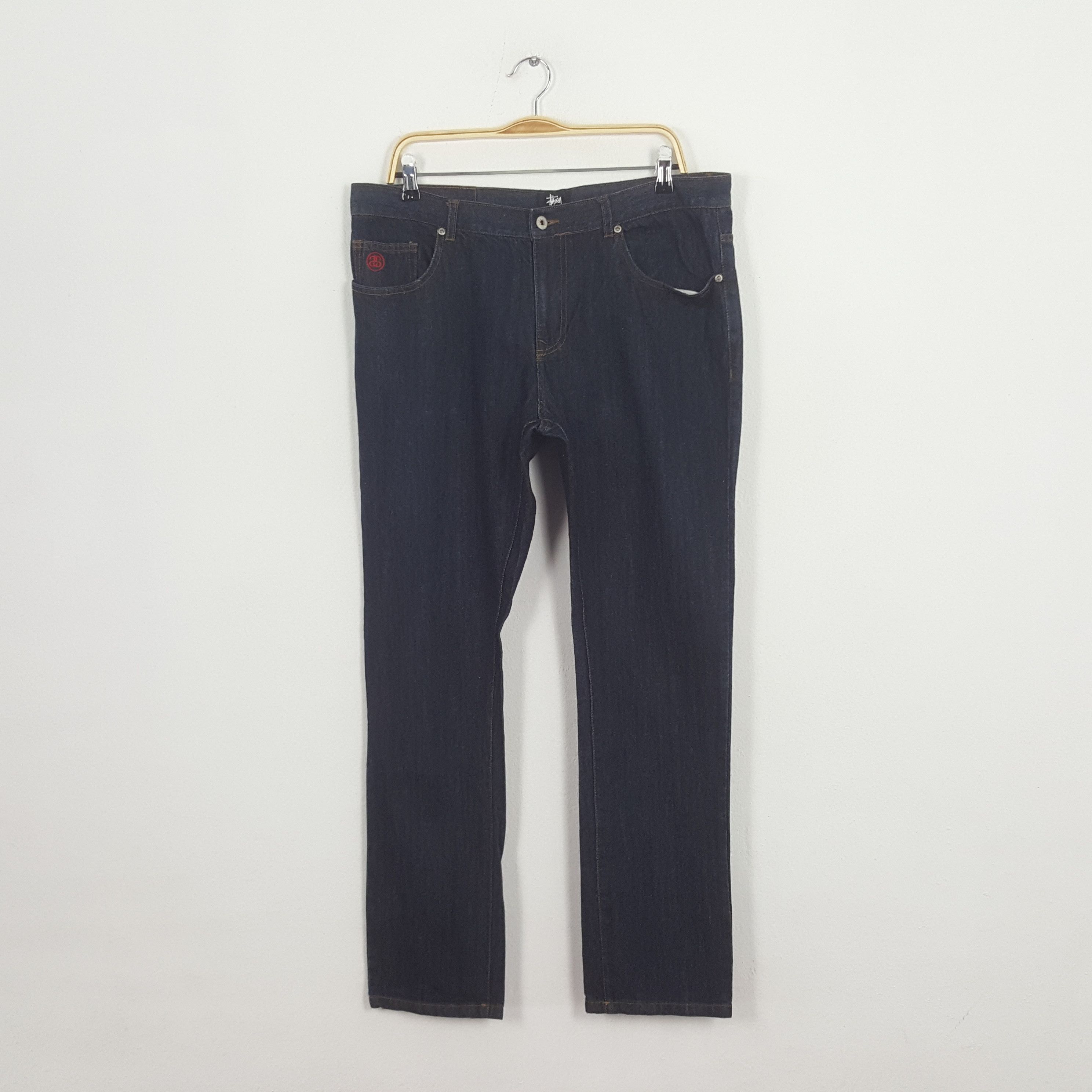 Stussy × Vintage Vintage Stussy Streetwear Style Custom Logo Denim Jeans Size US 37 - 4 Thumbnail