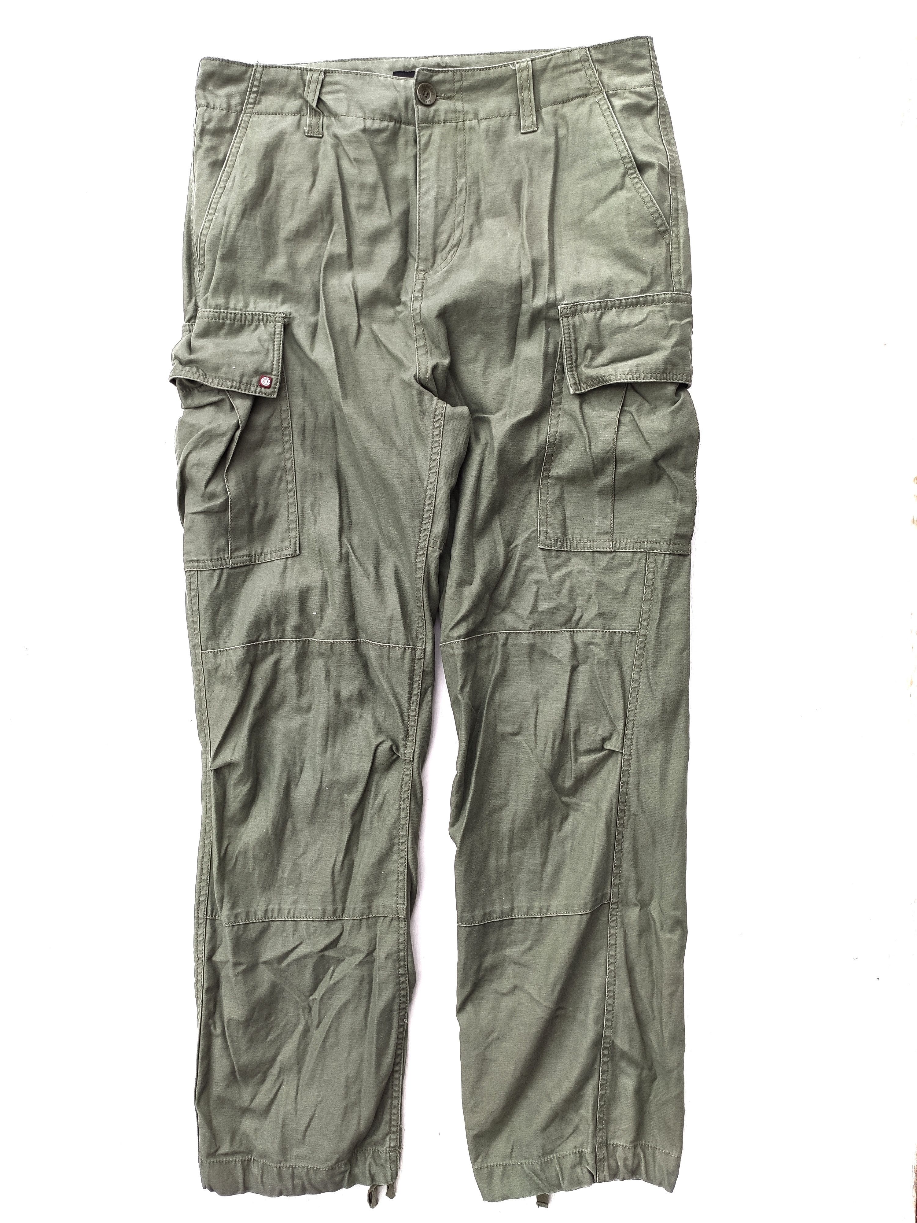 image of Element Cargo Skateboarding Multipocket Pants in Army Green, Men's (Size 32)