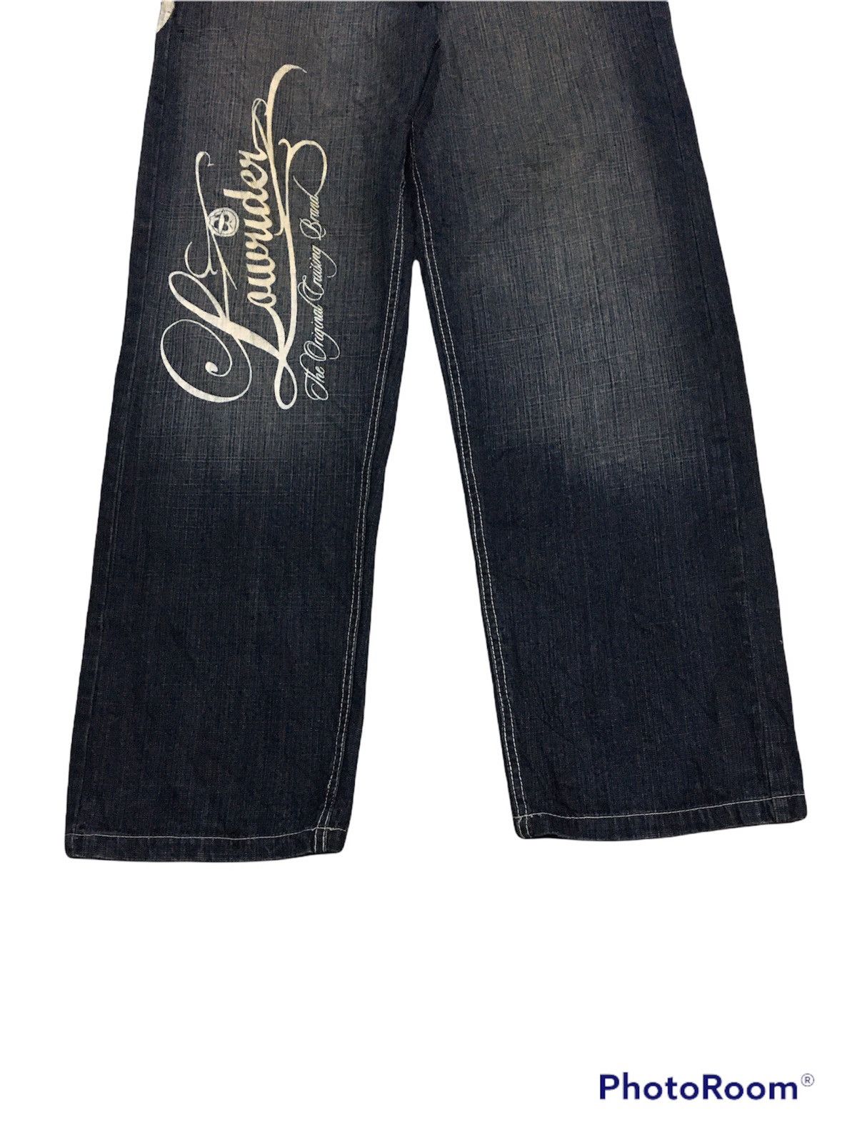 Japanese Brand × Vintage Japanese Brand Lowrider Distressed Denim Big Logo Painted Size US 36 / EU 52 - 3 Thumbnail