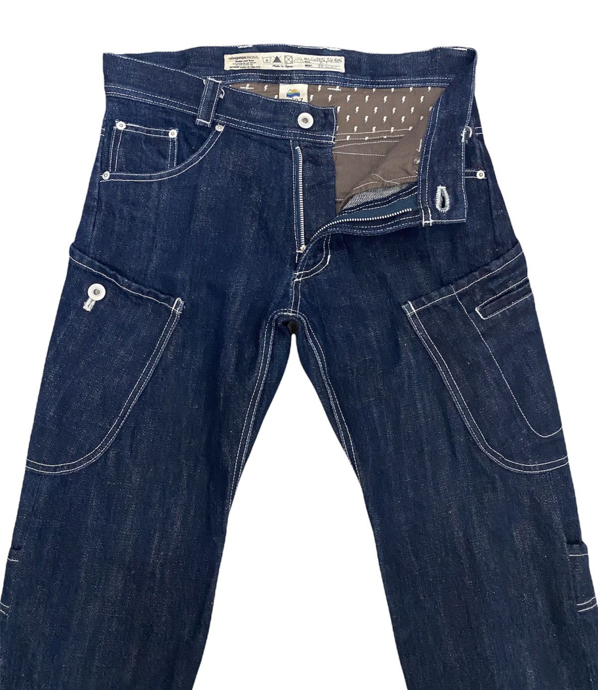 Japanese Brand 2000s Rulez Peeps Baggy Jeans Size US 31 - 3 Thumbnail