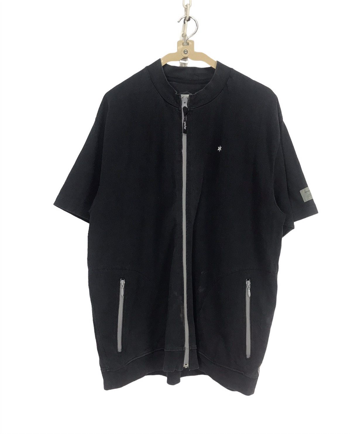 Japanese Brand Mfst backspellout distressed zipper sweatshirt short sleeve Size US M / EU 48-50 / 2 - 1 Thumbnail