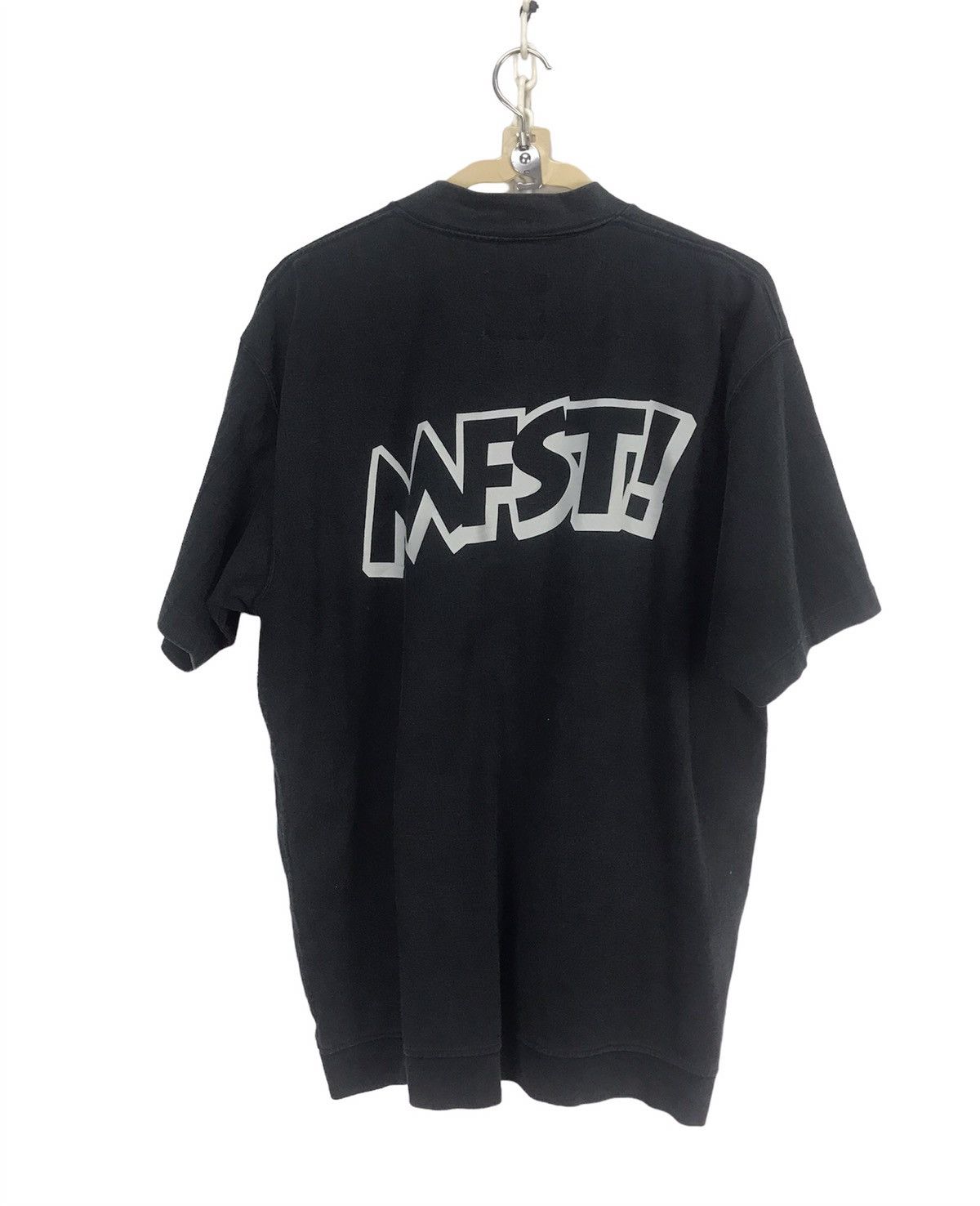 Japanese Brand Mfst backspellout distressed zipper sweatshirt short sleeve Size US M / EU 48-50 / 2 - 2 Thumbnail
