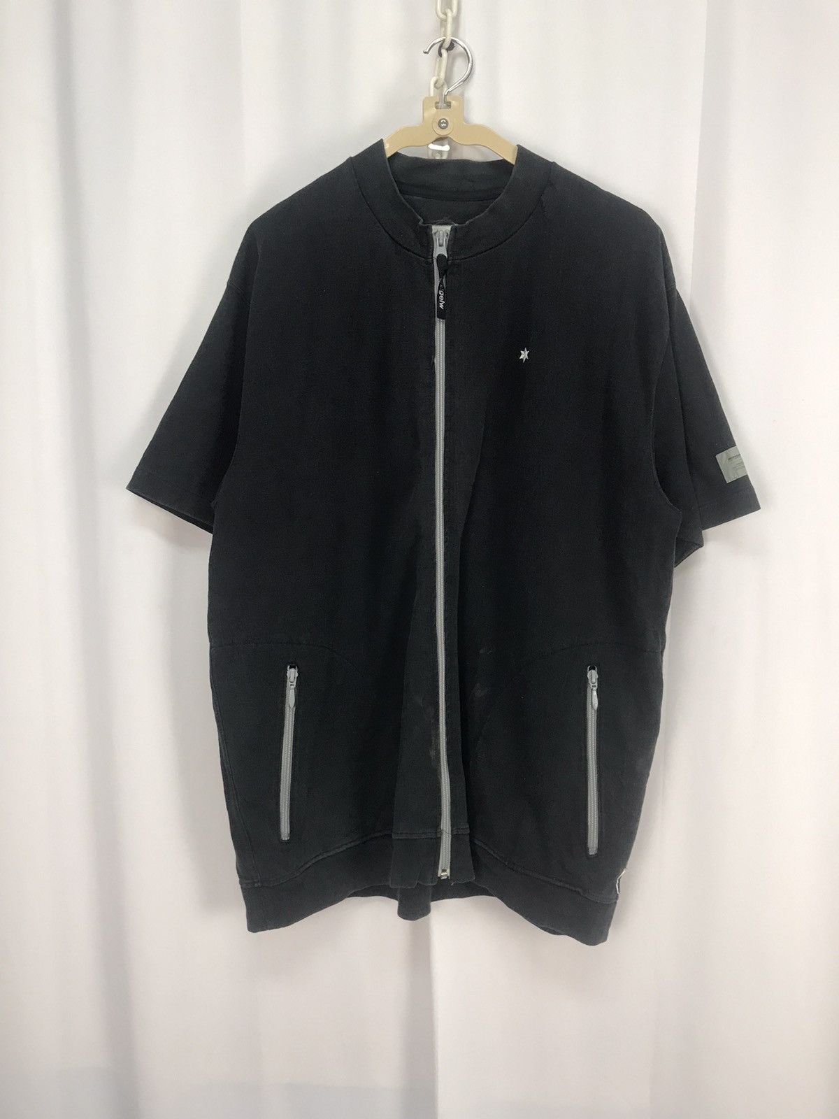 Japanese Brand Mfst backspellout distressed zipper sweatshirt short sleeve Size US M / EU 48-50 / 2 - 9 Thumbnail