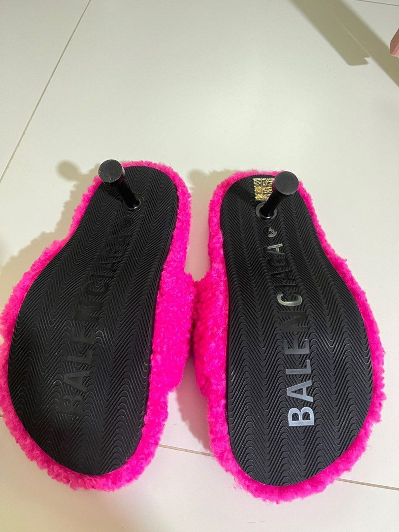 Balenciaga Balenciaga Pink Furry heels Size US 8 / IT 38 - 3 Thumbnail