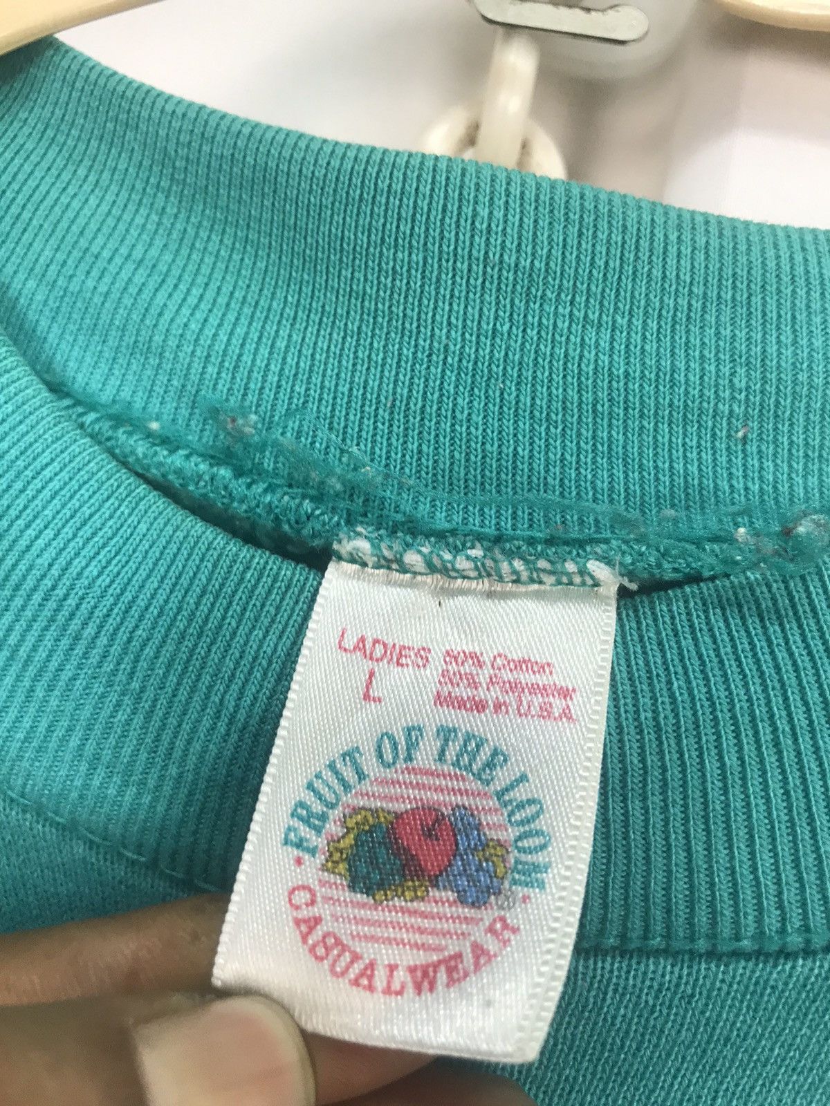 Fruit Of The Loom × Vintage Vintage plain distressed sweatshirt by fruit of the loom Size L / US 10 / IT 46 - 3 Thumbnail