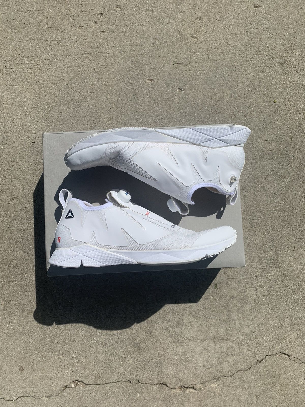 image of Reebok x Vetements Supreme Insta Pump Shoes in White, Men's (Size 13)