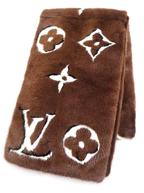 Louis Vuitton Louis Vuitton Brown Mink Scarf Grailed