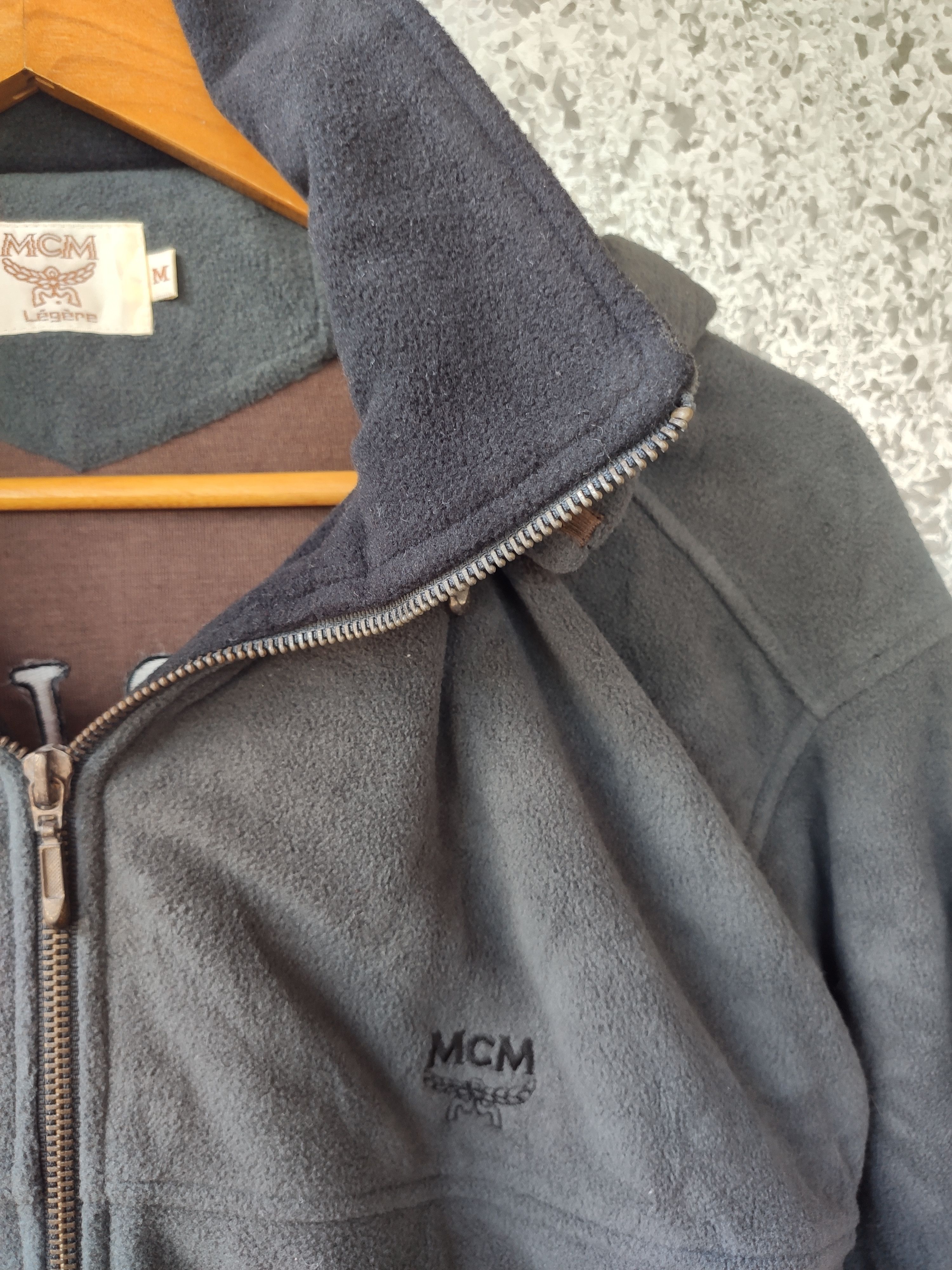 MCM MCM Jacket zipper Fleece big logo spell out MCM Legere Size US M / EU 48-50 / 2 - 6 Thumbnail