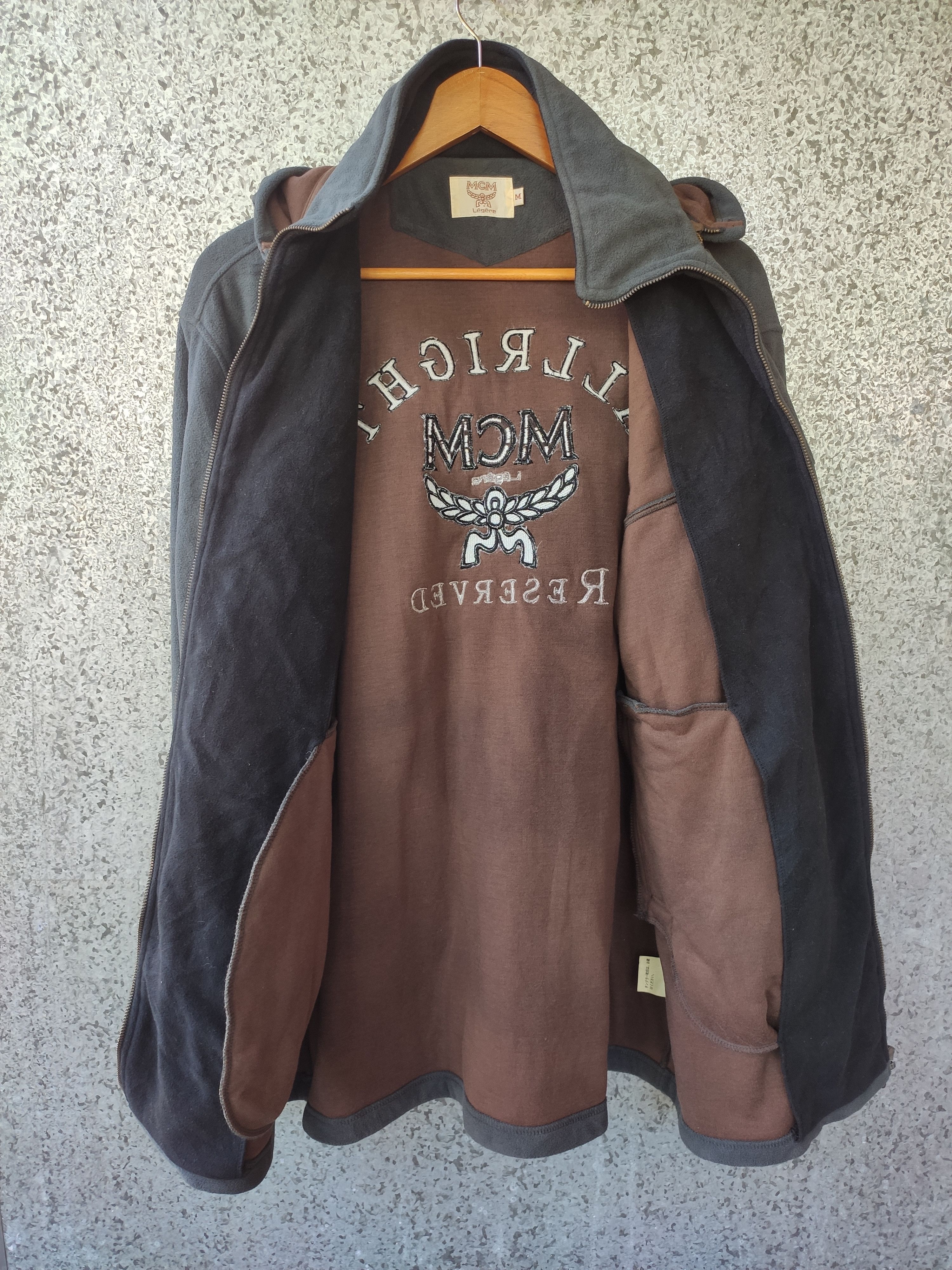 MCM MCM Jacket zipper Fleece big logo spell out MCM Legere Size US M / EU 48-50 / 2 - 2 Thumbnail
