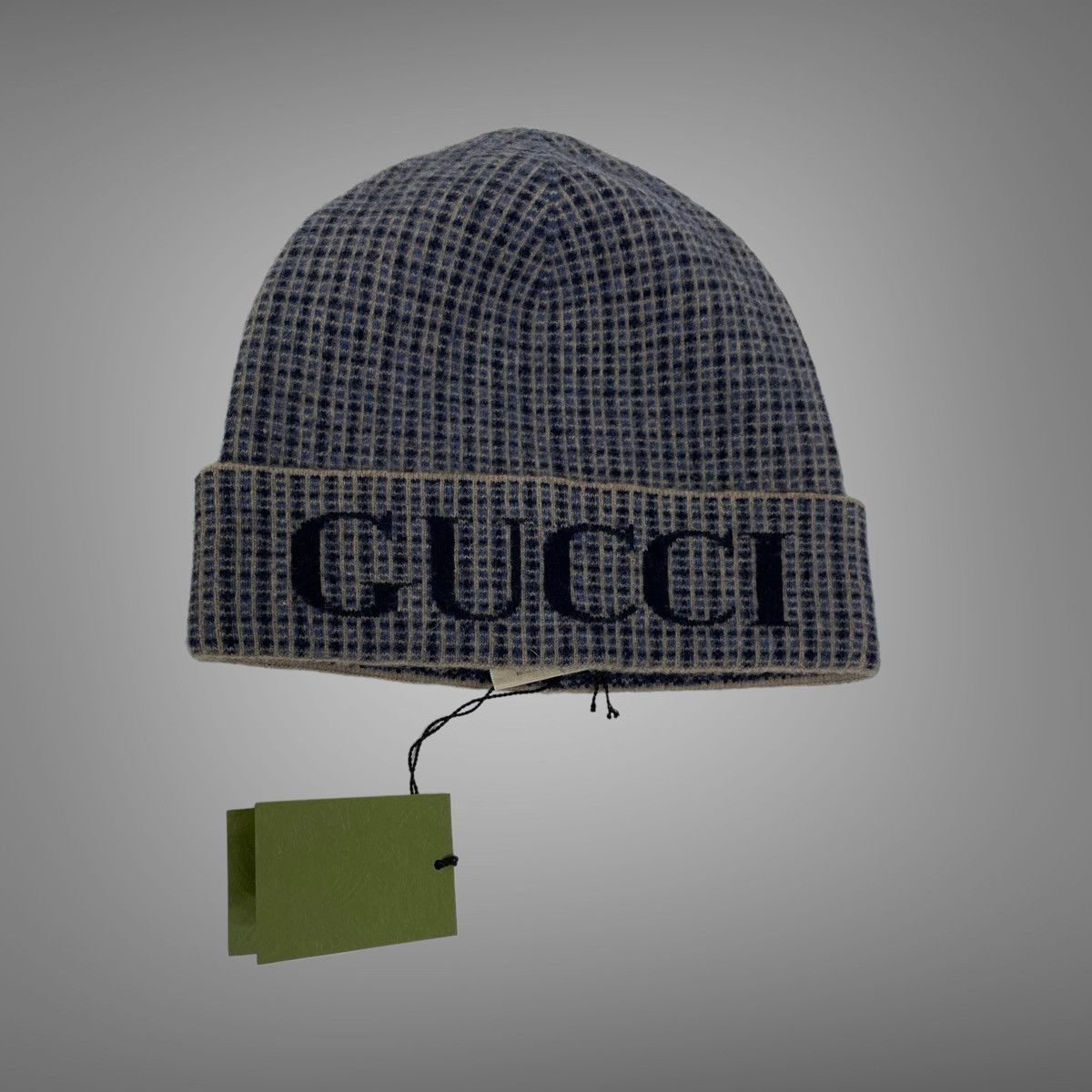Gucci Gucci grid knit neutral beanie Size ONE SIZE - 4 Thumbnail