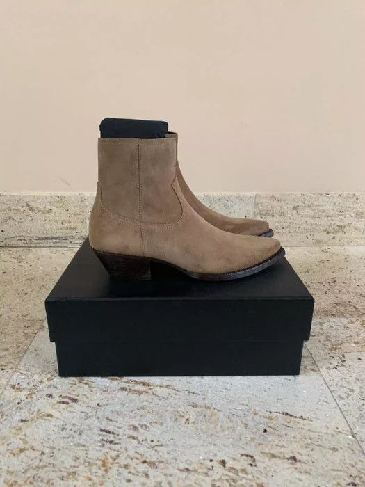 image of Saint Laurent Paris Lukas 40 Boots In New Sigaro, Men's (Size 7)
