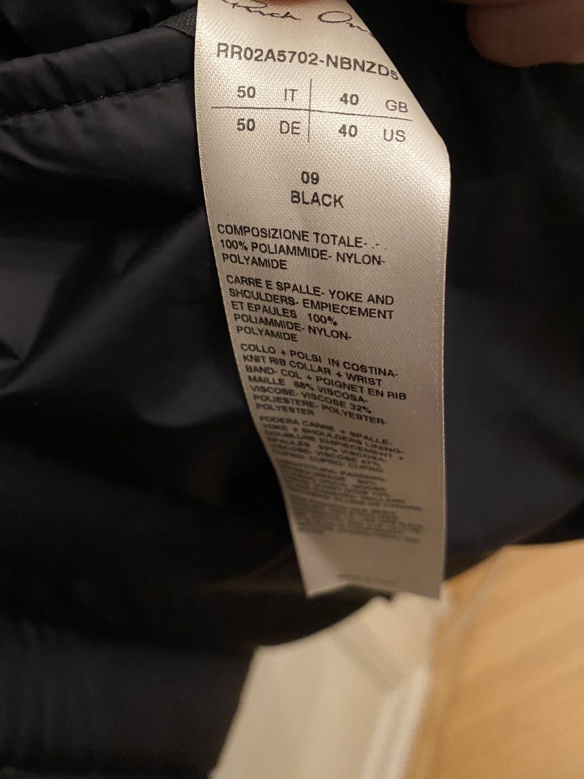 Rick Owens Geth Bomber 50 Size US L / EU 52-54 / 3 - 6 Thumbnail