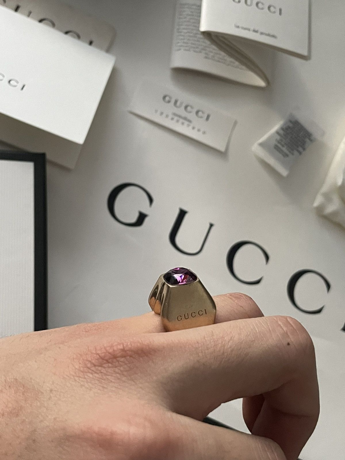 Gucci NEW Rare Limited Edition Super Runway Precious Stone Rings Size ONE SIZE - 19 Thumbnail