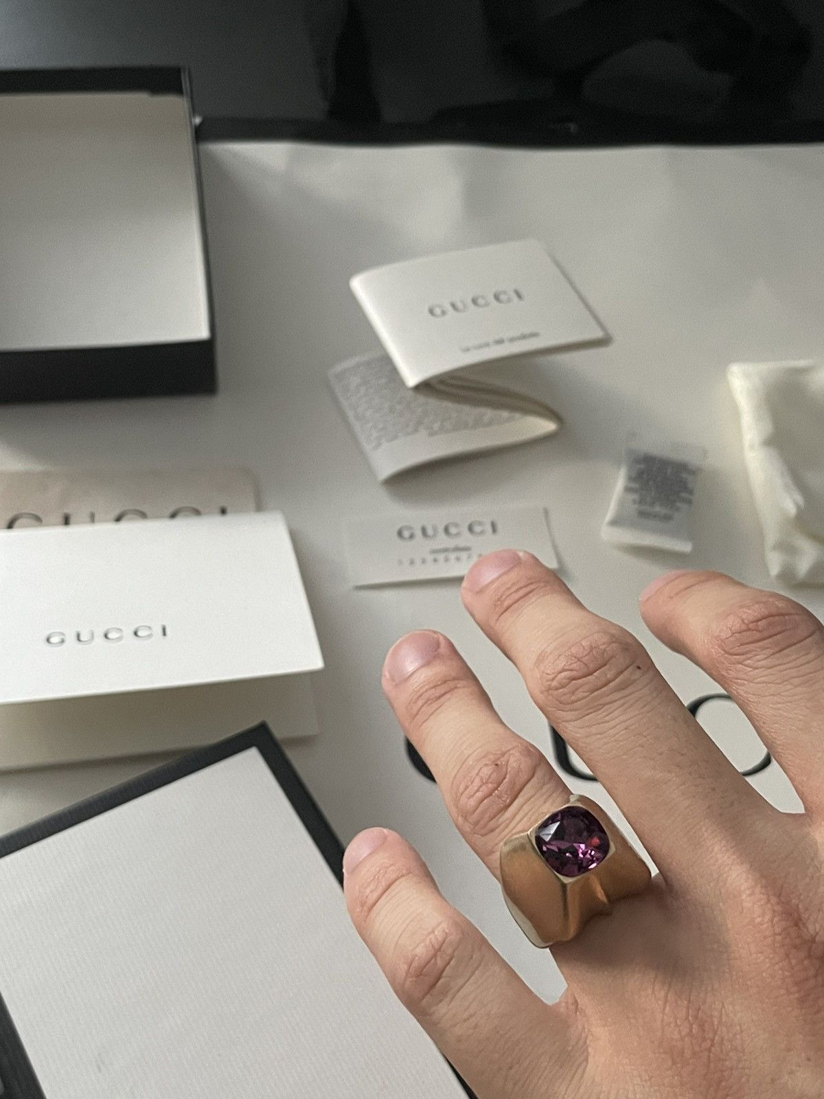 Gucci NEW Rare Limited Edition Super Runway Precious Stone Rings Size ONE SIZE - 18 Thumbnail