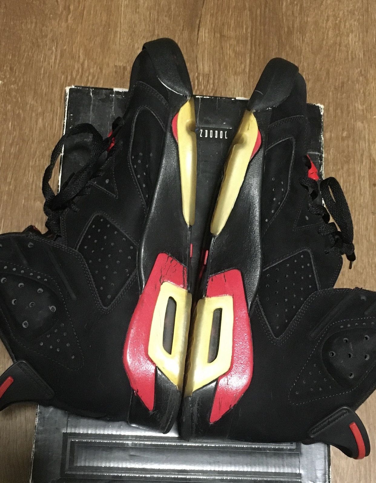 Jordan Brand × Nike 2009 Nike Air Jordan 6 black varsity Size US 12 / EU 45 - 8 Thumbnail