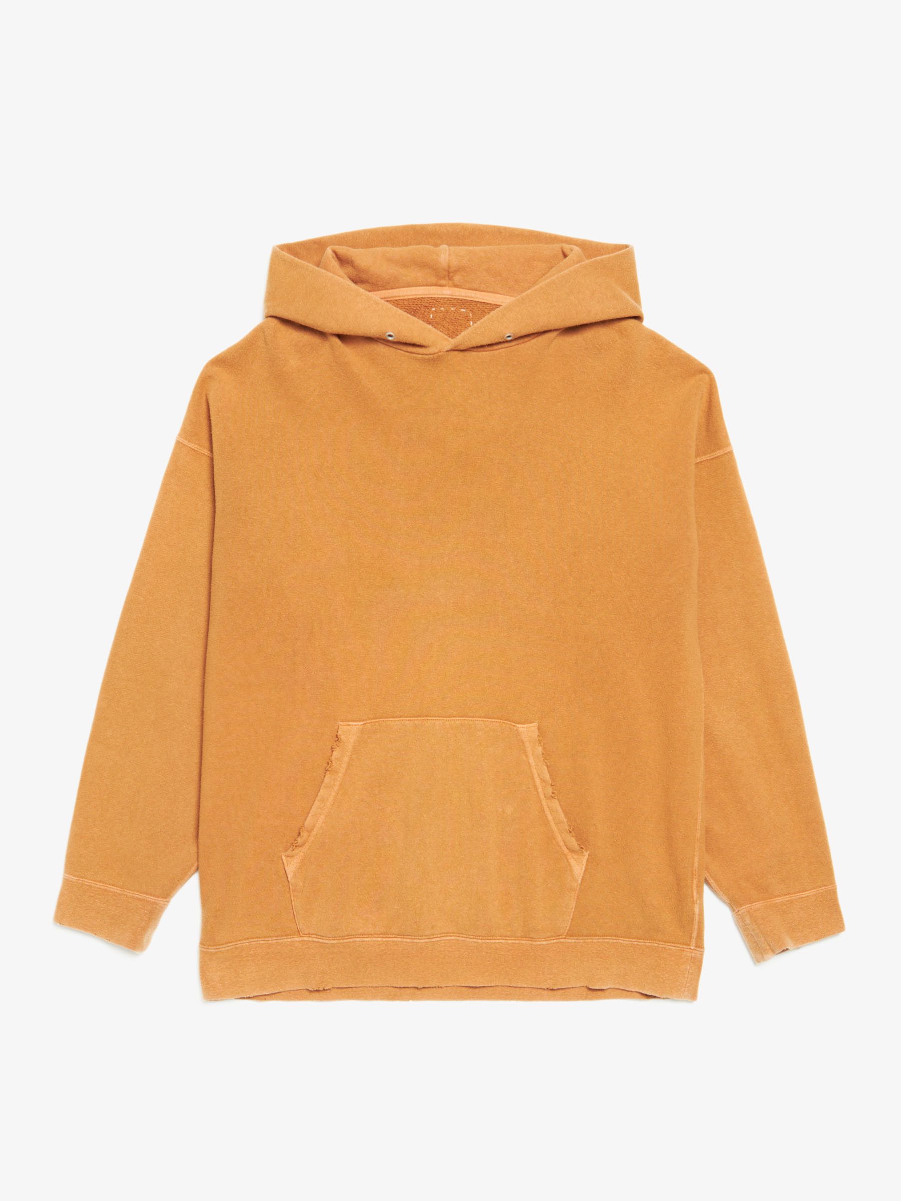 Visvim Orange Distressed Cotton Hoodie Size US L / EU 52-54 / 3 - 1 Thumbnail