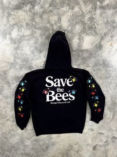 Bee Happy Graphic Hoodie Pullover Sweatshirt - Save The Bees 🐝 @