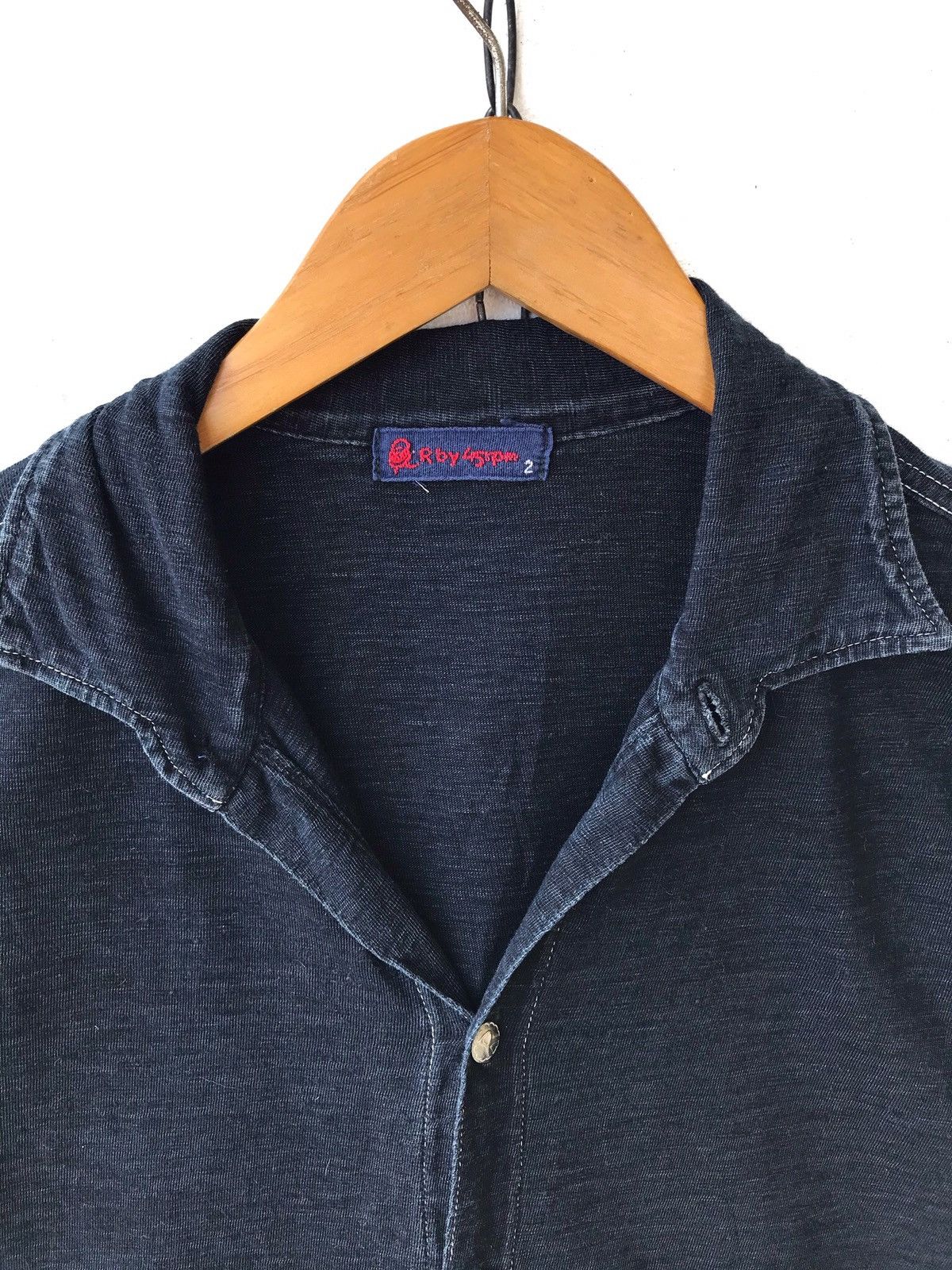 45rpm × Indigo R by 45rpm Indigo Blue Buttons Shirt Size M / US 6-8 / IT 42-44 - 3 Thumbnail