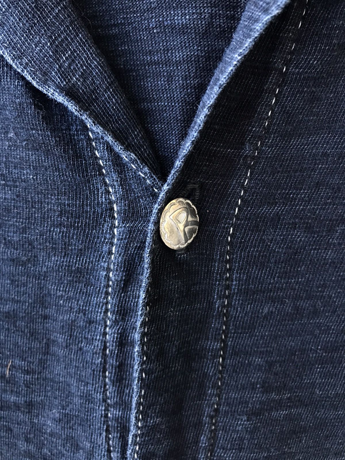45rpm × Indigo R by 45rpm Indigo Blue Buttons Shirt Size M / US 6-8 / IT 42-44 - 4 Thumbnail
