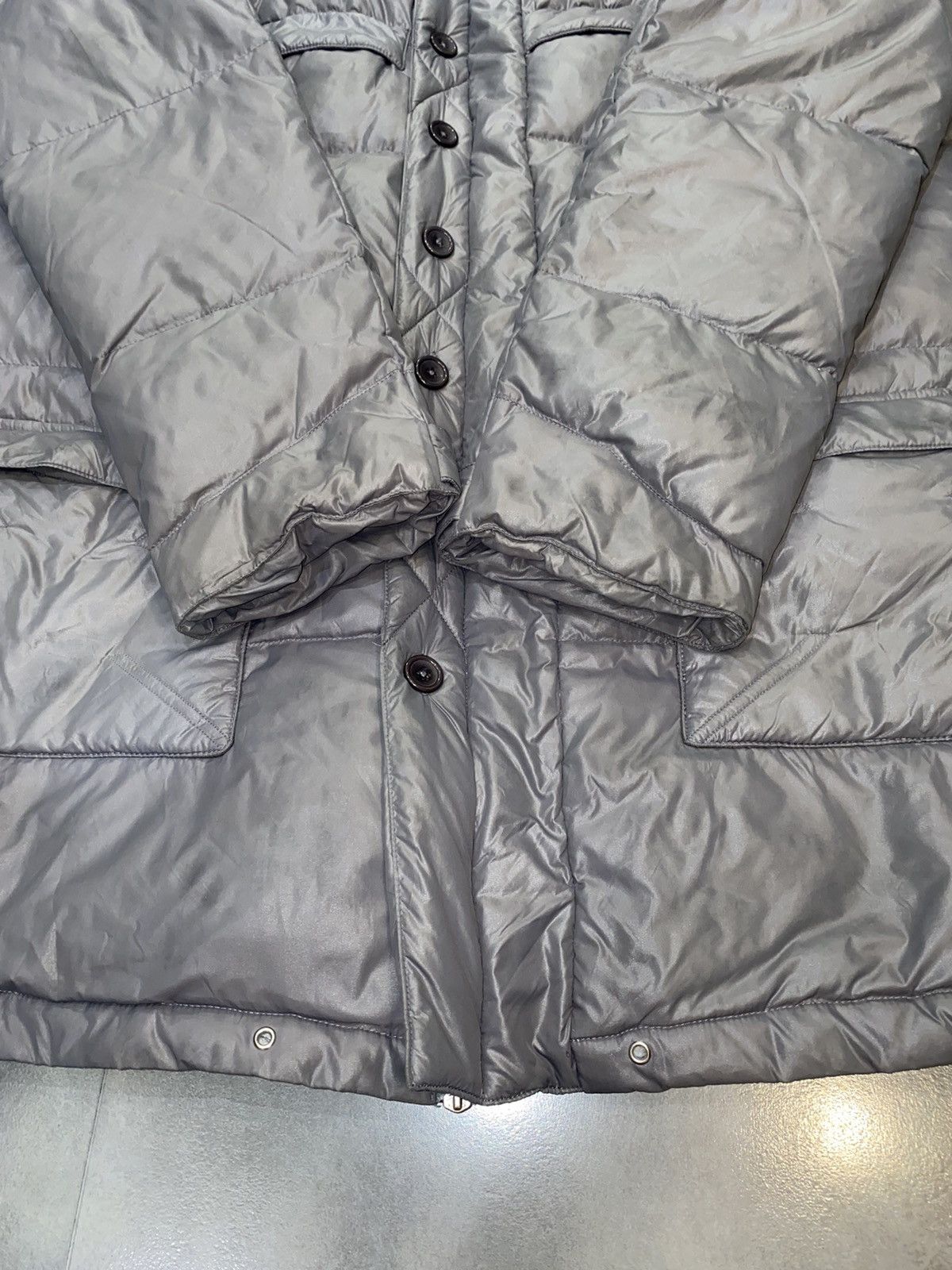 Henrik Vibskov Henrik Vibskov Metallic Gray Down Nylon Puffer Jacket Size US XL / EU 56 / 4 - 14 Thumbnail