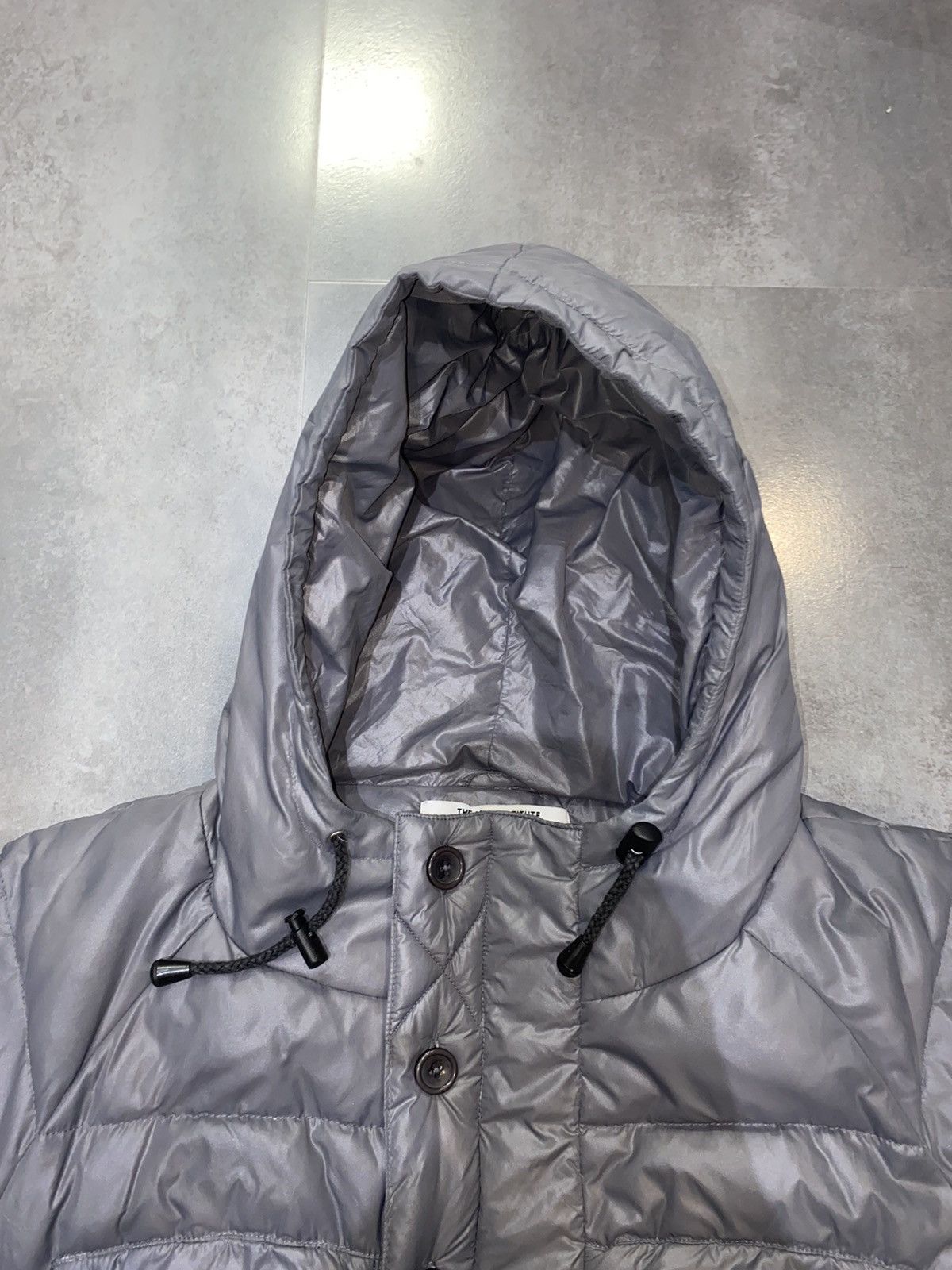 Henrik Vibskov Henrik Vibskov Metallic Gray Down Nylon Puffer Jacket Size US XL / EU 56 / 4 - 12 Thumbnail