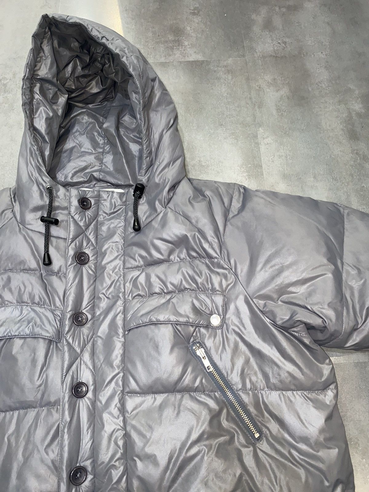 Henrik Vibskov Henrik Vibskov Metallic Gray Down Nylon Puffer Jacket Size US XL / EU 56 / 4 - 11 Thumbnail