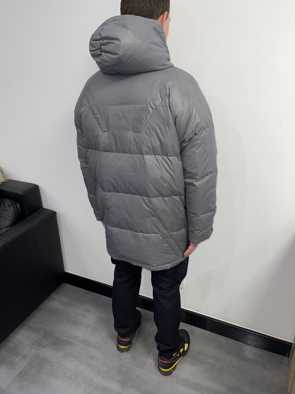 Henrik Vibskov Henrik Vibskov Metallic Gray Down Nylon Puffer Jacket Size US XL / EU 56 / 4 - 4 Thumbnail