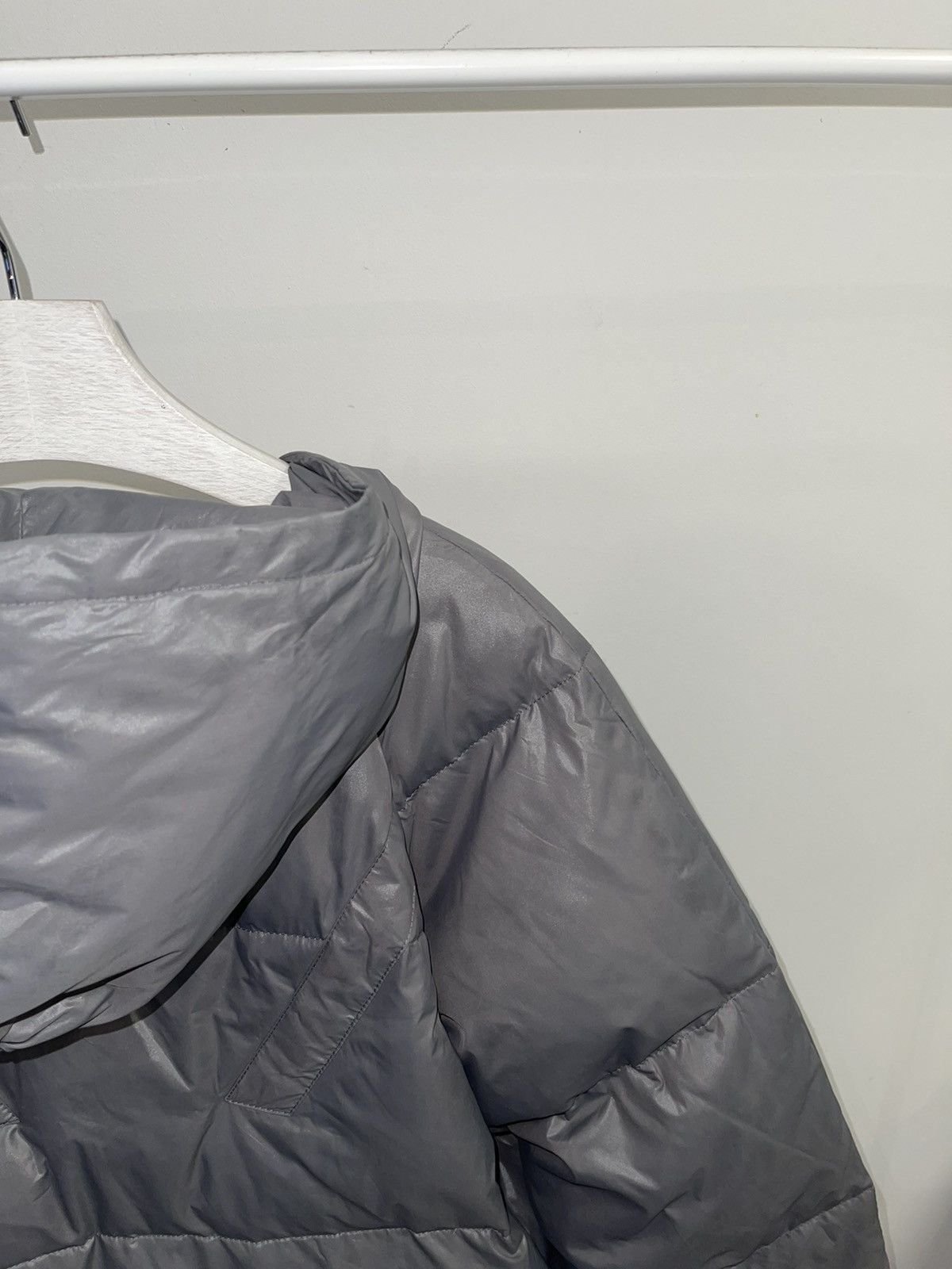 Henrik Vibskov Henrik Vibskov Metallic Gray Down Nylon Puffer Jacket Size US XL / EU 56 / 4 - 8 Thumbnail