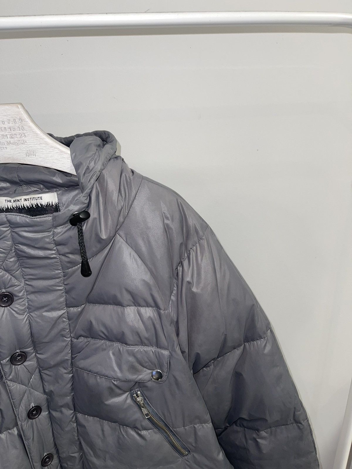 Henrik Vibskov Henrik Vibskov Metallic Gray Down Nylon Puffer Jacket Size US XL / EU 56 / 4 - 5 Thumbnail