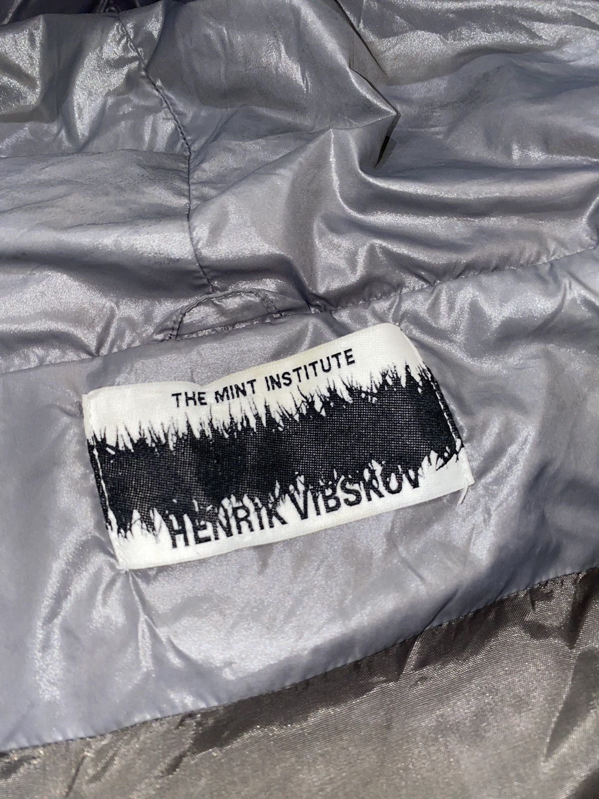 Henrik Vibskov Henrik Vibskov Metallic Gray Down Nylon Puffer Jacket Size US XL / EU 56 / 4 - 19 Thumbnail
