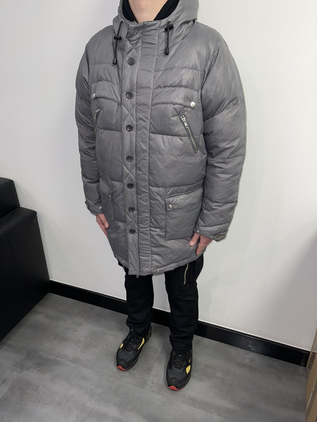 Henrik Vibskov Henrik Vibskov Metallic Gray Down Nylon Puffer Jacket Size US XL / EU 56 / 4 - 3 Thumbnail