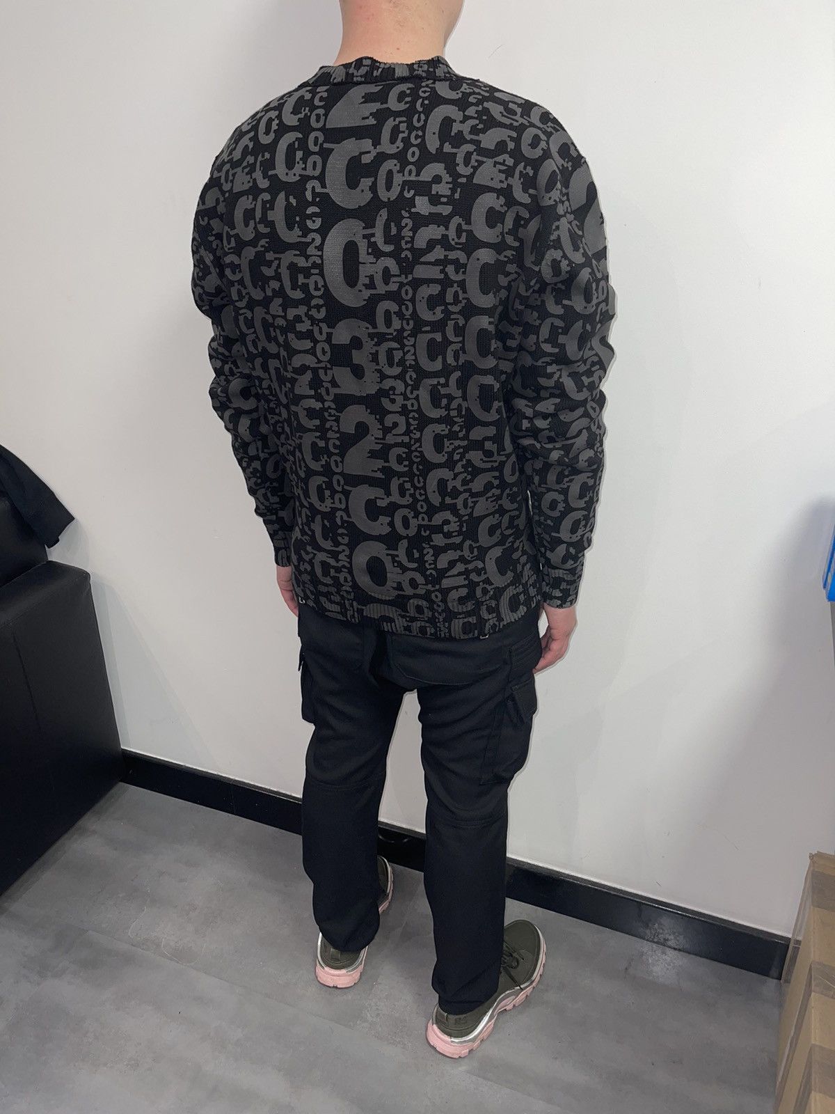 032c DSWT! 032c Logo All Over Monogram Black Crewneck Size US L / EU 52-54 / 3 - 8 Thumbnail