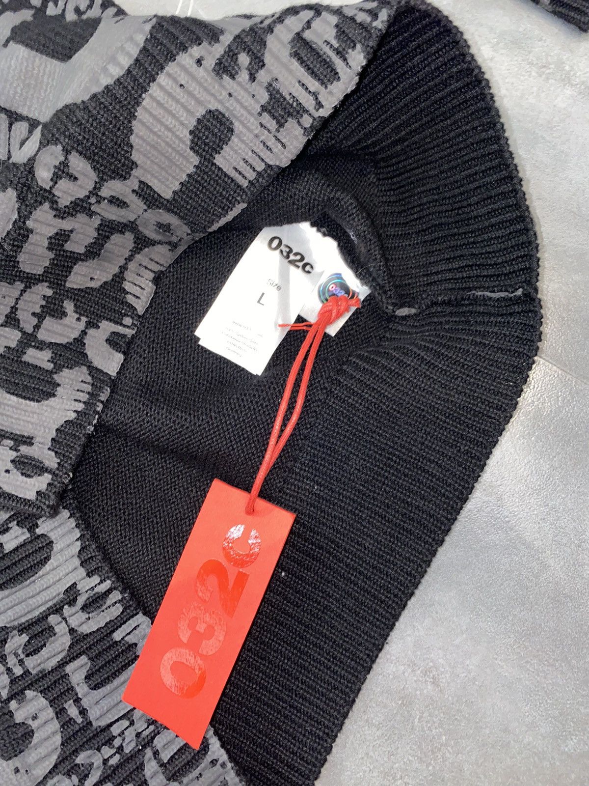 032c DSWT! 032c Logo All Over Monogram Black Crewneck Size US L / EU 52-54 / 3 - 11 Thumbnail