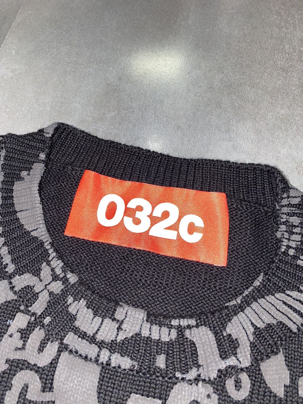 032c DSWT! 032c Logo All Over Monogram Black Crewneck Size US L / EU 52-54 / 3 - 10 Thumbnail