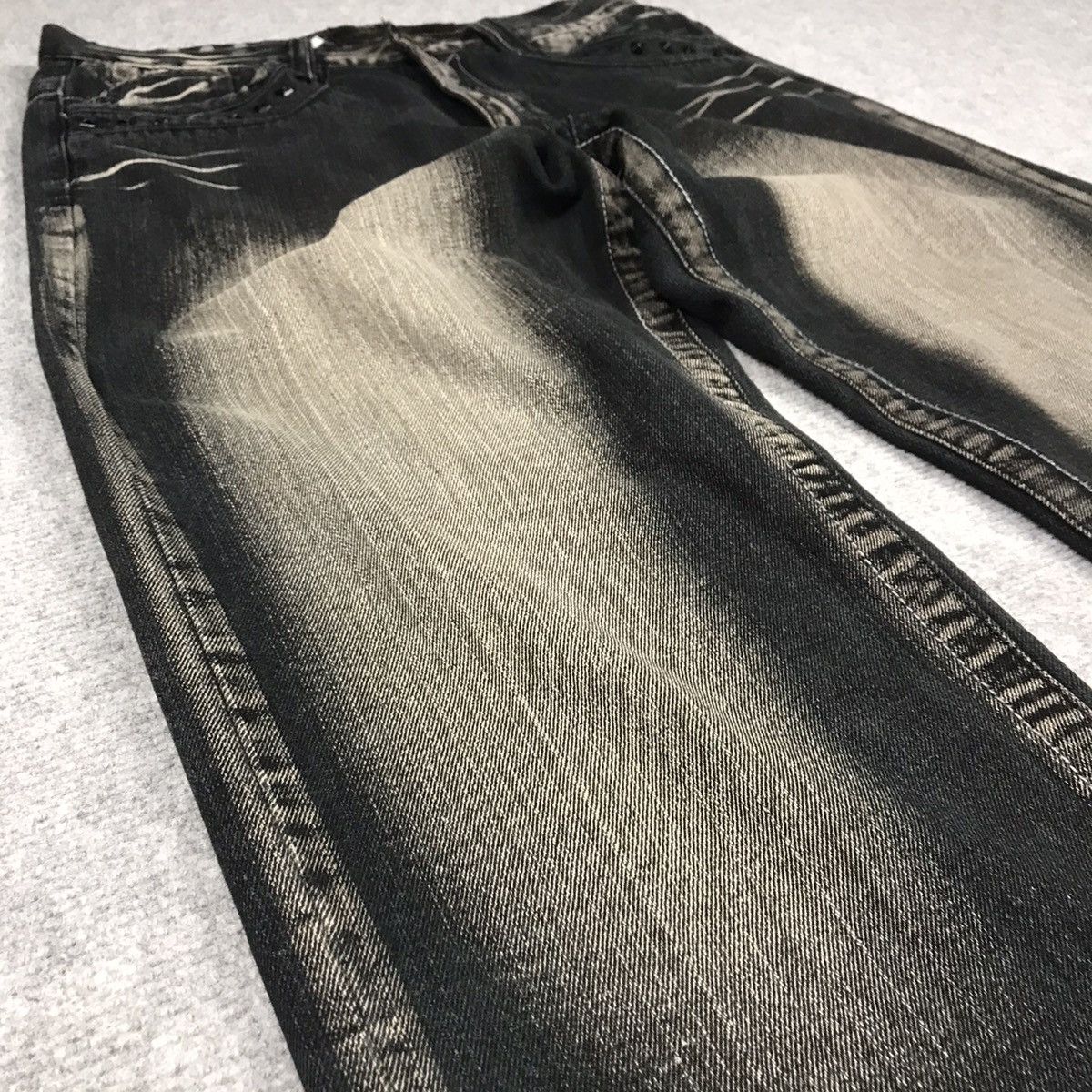 Japanese Brand DENIM JAPANESE BLACK RUSTY BAGGY DENIM PANTS Size US 35 - 4 Thumbnail