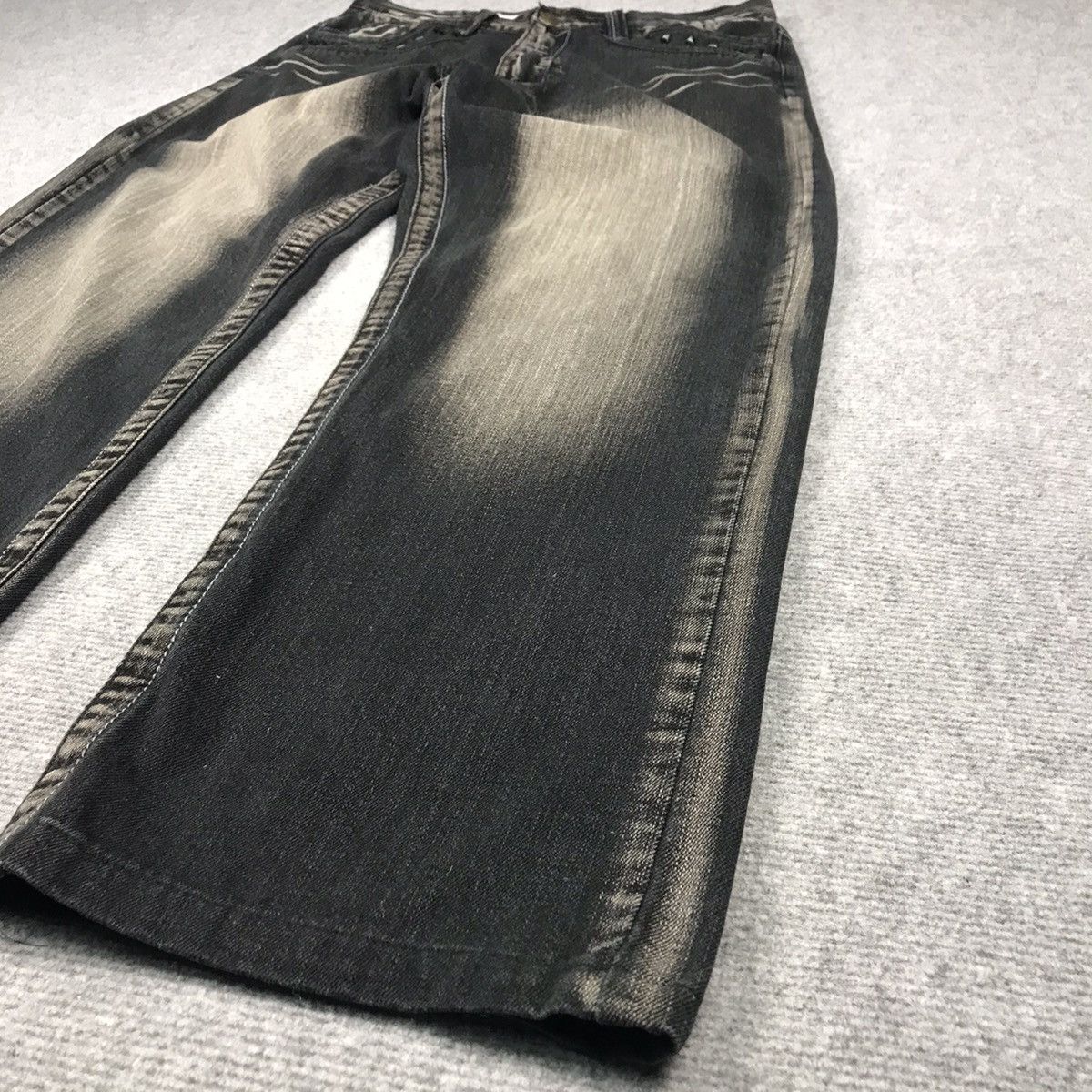 Japanese Brand DENIM JAPANESE BLACK RUSTY BAGGY DENIM PANTS Size US 35 - 3 Thumbnail