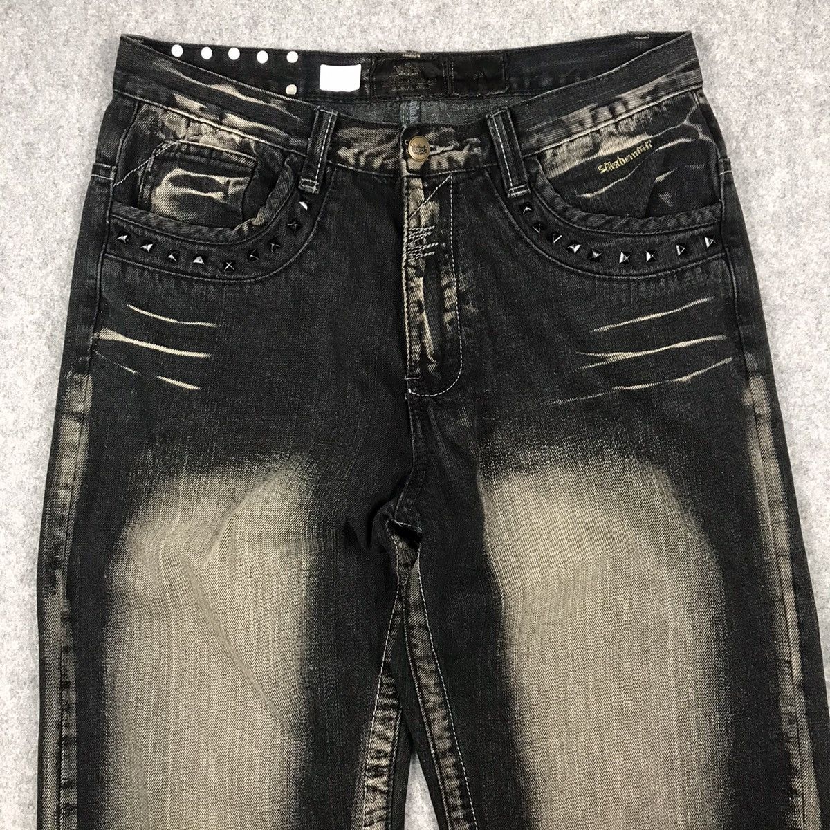 Japanese Brand DENIM JAPANESE BLACK RUSTY BAGGY DENIM PANTS Size US 35 - 6 Thumbnail