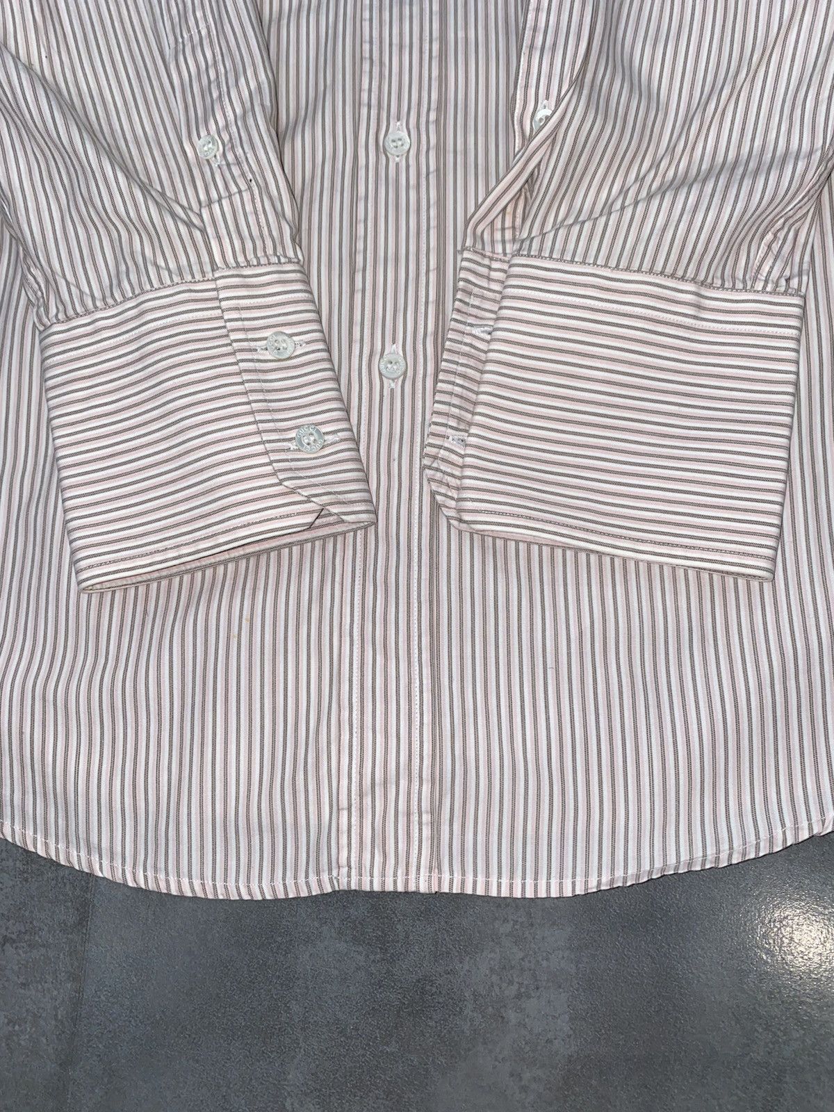 Gucci Gucci Striped Baby Pink Button Up Shirt Size US L / EU 52-54 / 3 - 11 Thumbnail