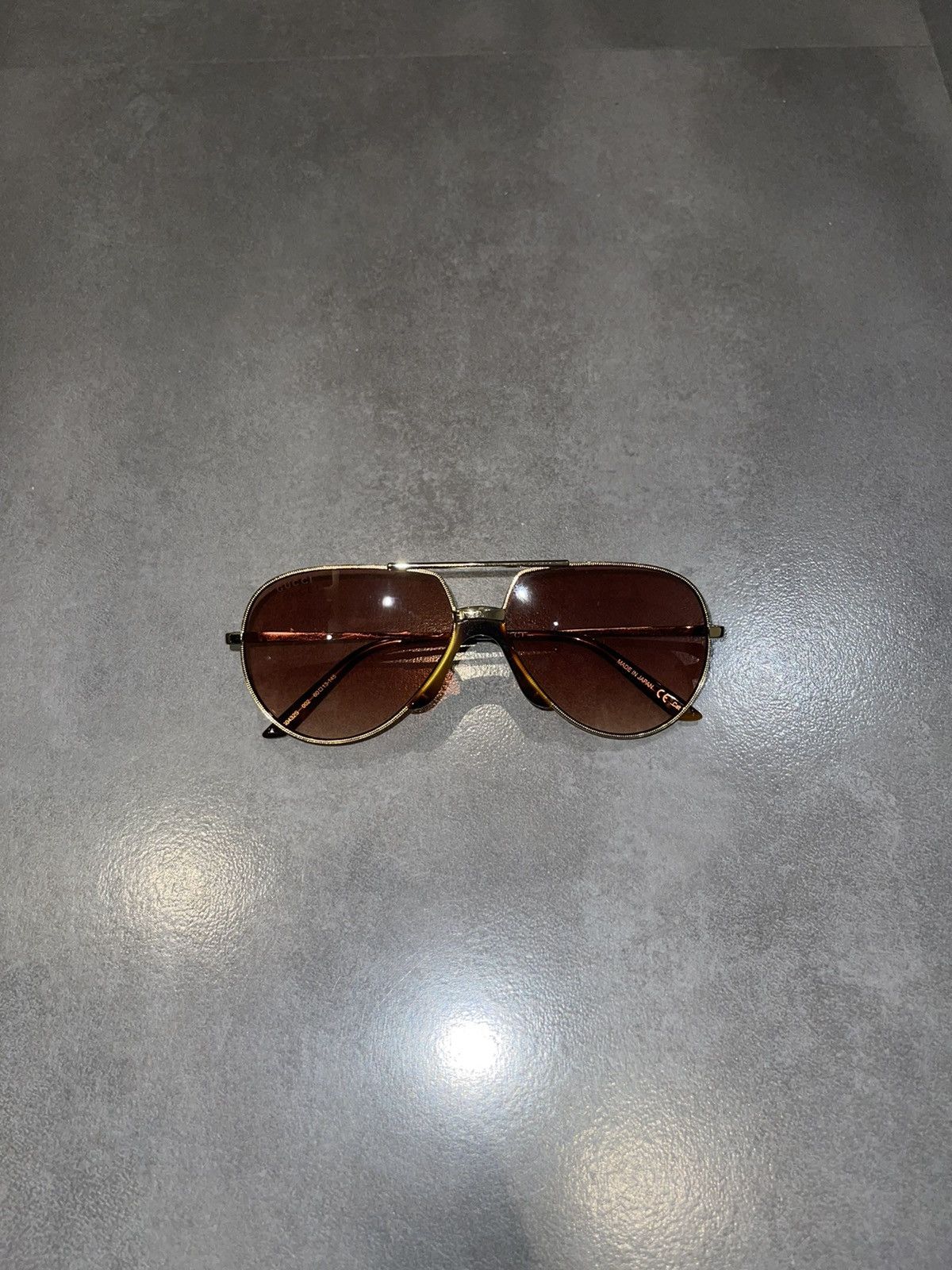 Gucci DS! Gucci GG0432S Brown Lens Aviator Sunglasses Size ONE SIZE - 4 Thumbnail