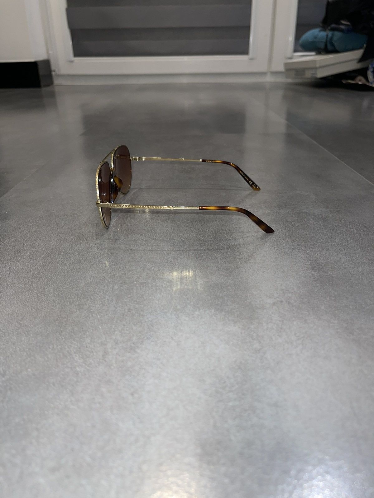 Gucci DS! Gucci GG0432S Brown Lens Aviator Sunglasses Size ONE SIZE - 6 Thumbnail