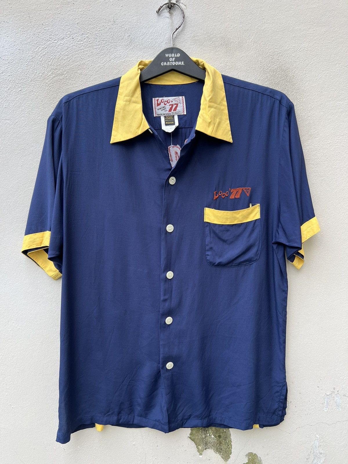 Vintage Vintage Loco’ 77 100% Rayon Bowling Shirt Size US M / EU 48-50 / 2 - 11 Thumbnail