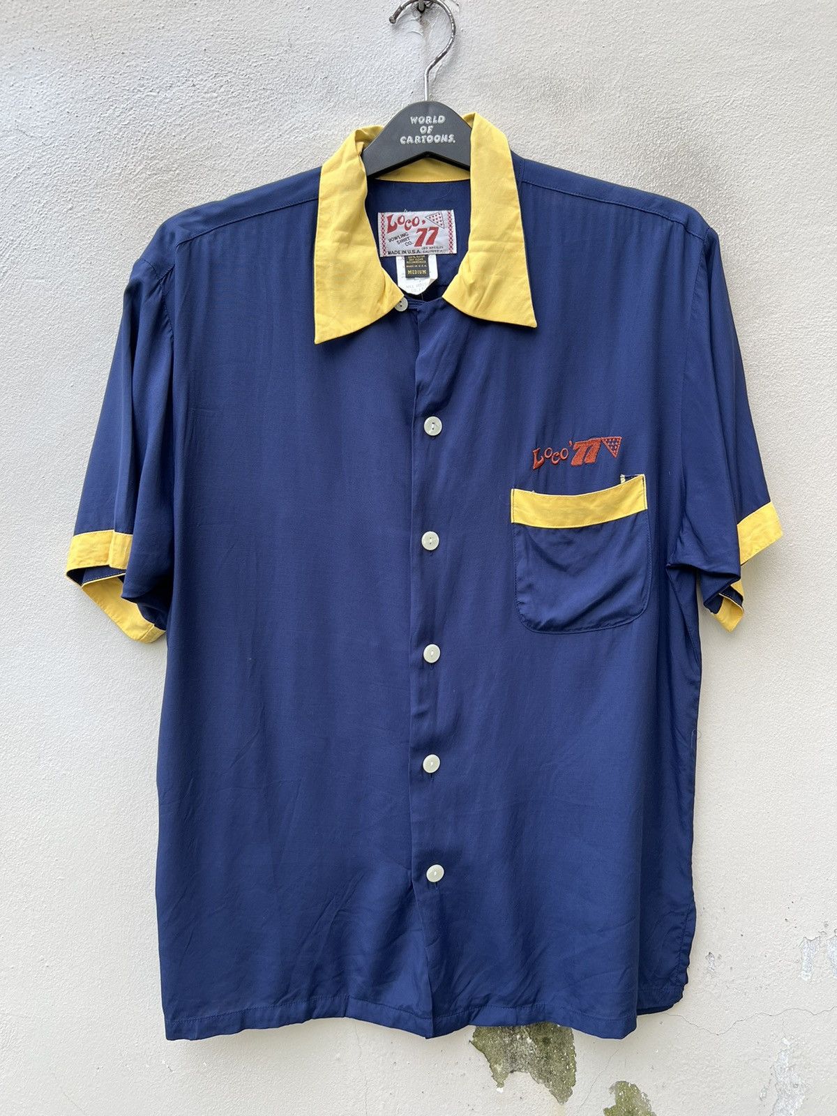 Vintage Vintage Loco’ 77 100% Rayon Bowling Shirt Size US M / EU 48-50 / 2 - 10 Thumbnail