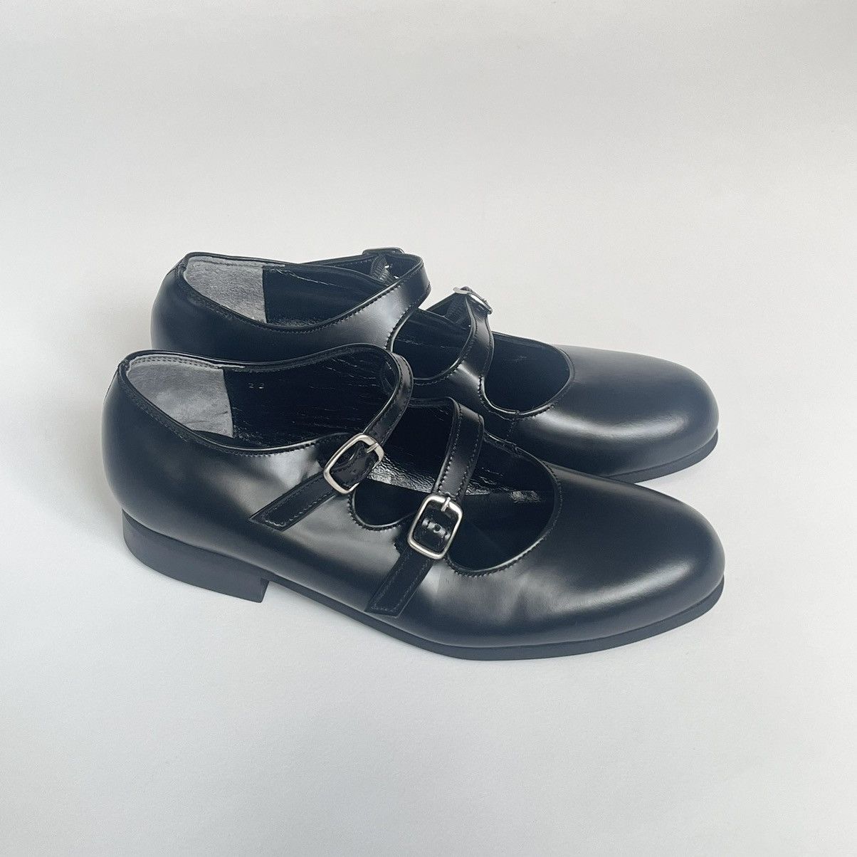 Comme des Garcons ‘Double Buckle’ Mary Jane Flat Leather Shoes Size US 6 / IT 36 - 11 Thumbnail