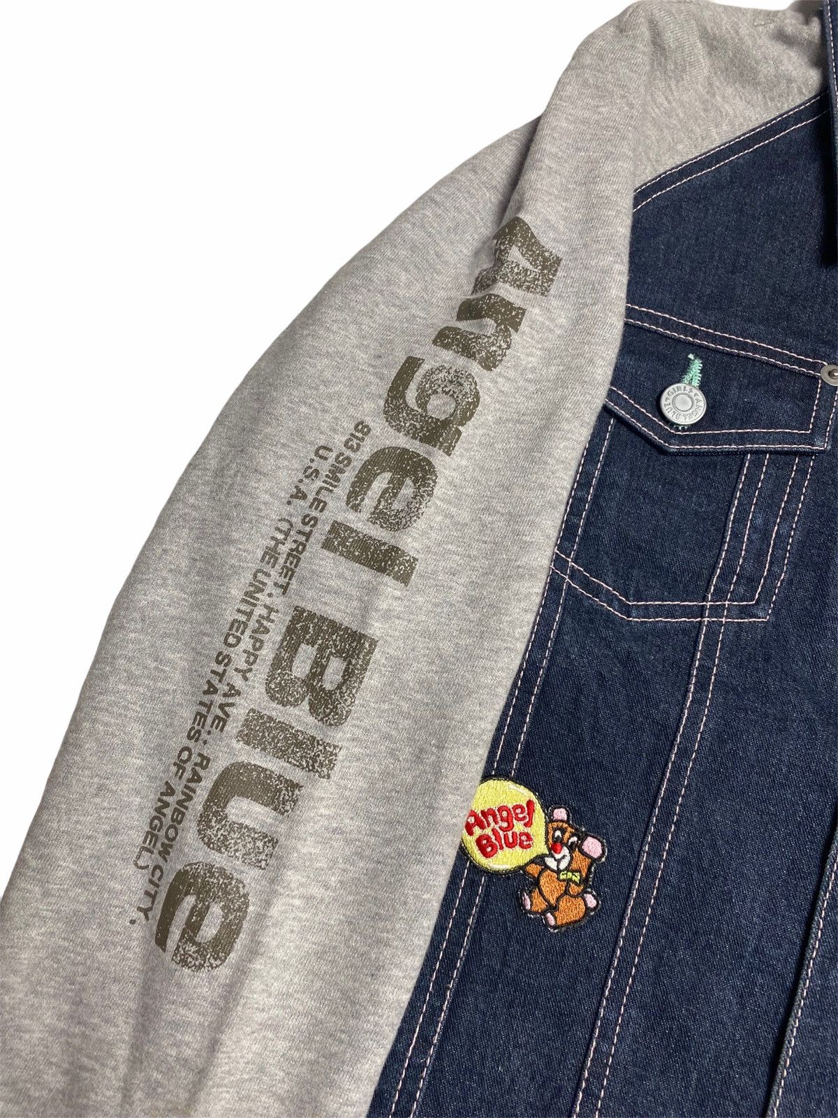 Hysteric Glamour × Japanese Brand ☠️NEEDGONE☠️1990s Angel Blue - Hybrid Sleeve Denim Jacket Size US M / EU 48-50 / 2 - 4 Thumbnail