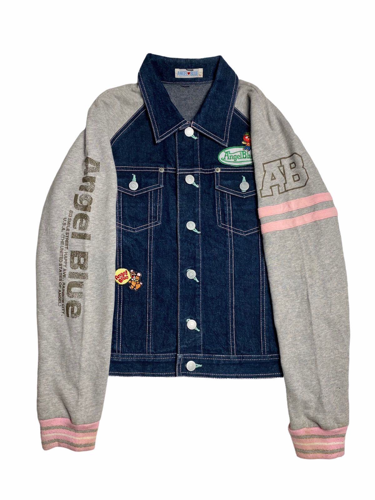 Hysteric Glamour × Japanese Brand ☠️NEEDGONE☠️1990s Angel Blue - Hybrid Sleeve Denim Jacket Size US M / EU 48-50 / 2 - 3 Thumbnail