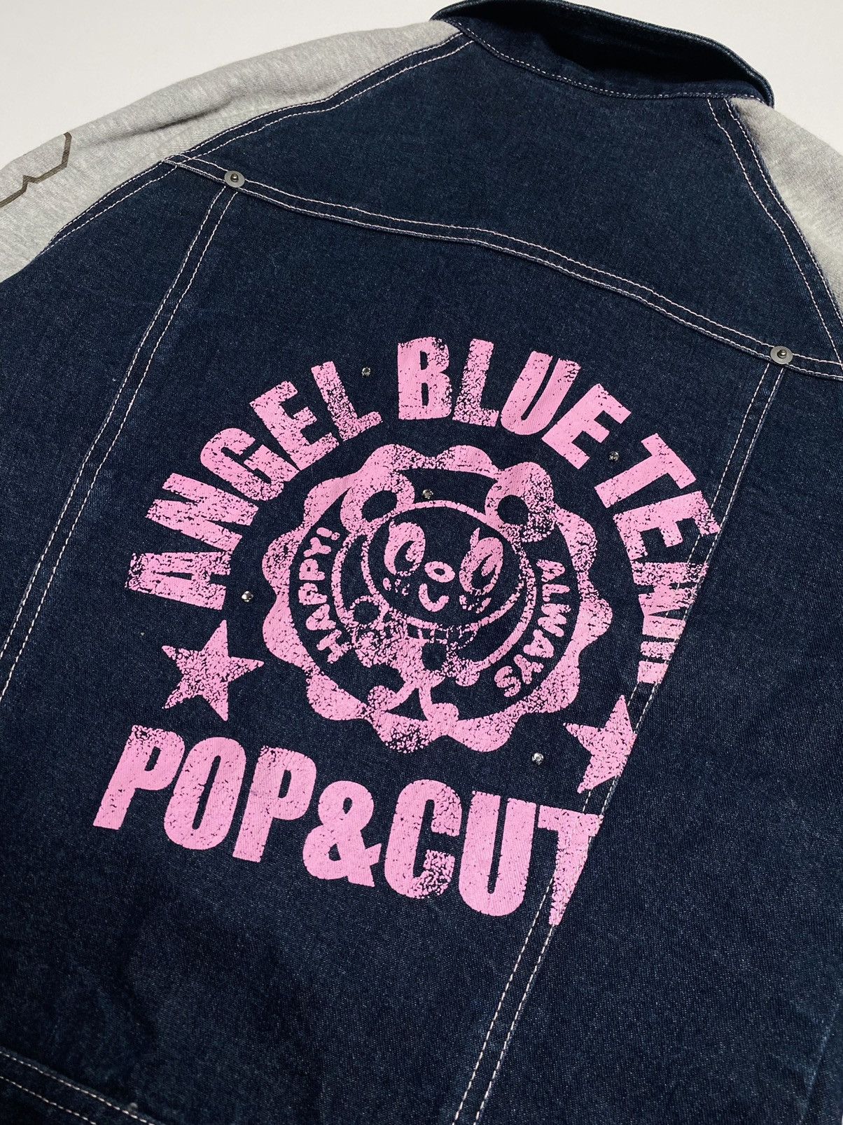 Hysteric Glamour × Japanese Brand ☠️NEEDGONE☠️1990s Angel Blue - Hybrid Sleeve Denim Jacket Size US M / EU 48-50 / 2 - 6 Thumbnail