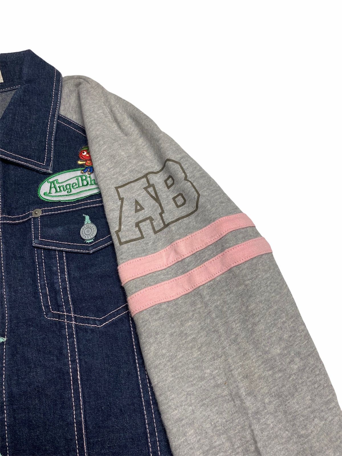 Hysteric Glamour × Japanese Brand ☠️NEEDGONE☠️1990s Angel Blue - Hybrid Sleeve Denim Jacket Size US M / EU 48-50 / 2 - 5 Thumbnail